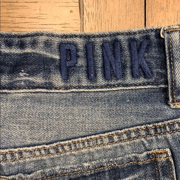 PINK jean shorts cutoff size 2 - Picture 3 of 5